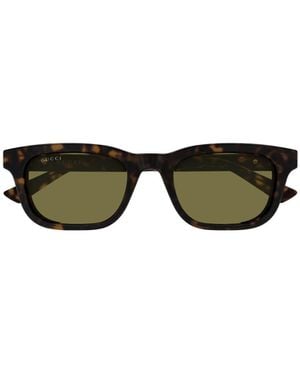 Gucci Rectangle Sunglasses - Green