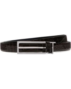 Tom Ford Printed T-Loop Belt - White