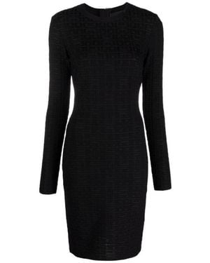 Givenchy 4G Jacquard Long-Sleeved Dress - Black