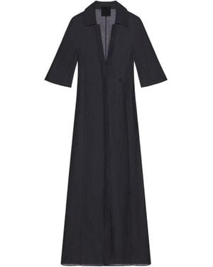 Givenchy 4G Detailed V-Neck Dress - Black