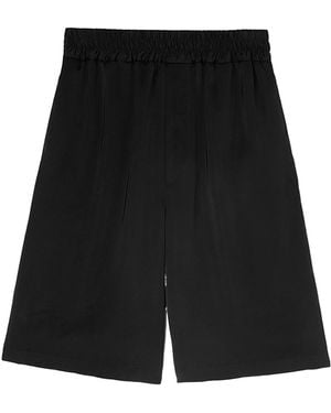 Jil Sander High-Waisted Knee-Length Shorts - Black