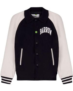 Barrow Logo Printed Varsity Jacket - Blue