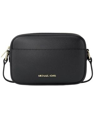 Michael Kors Jet Set Small Pebbled Leather Camera Crossbody Bag - Black