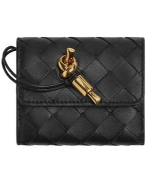 Bottega Veneta Andiamo Tri-Fold Zip Wallet - Black