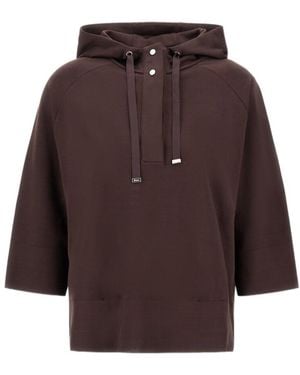 Herno Drawstring Hooded Sweatshirt - Purple