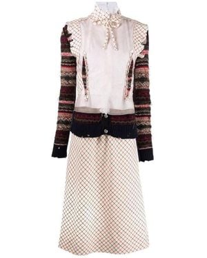 Maison Margiela Spliced Cardigan Dress - Multicolour