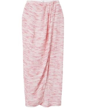 Lisa Marie Fernandez Striped Midi Skirt - Pink