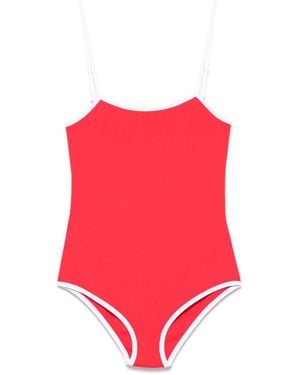 Miu Miu Open-Back One-Piece Swimsuit - Red