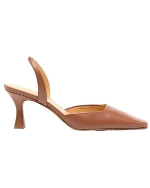 Rejina Pyo Square-Toe 65Mm Slingback Pumps - Brown