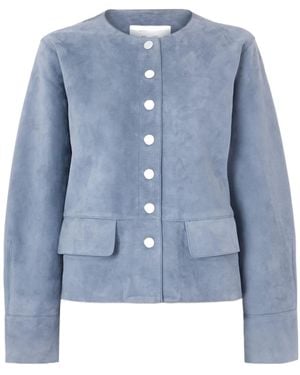 Proenza Schouler Patch Pocket Jacket Coat - Blue