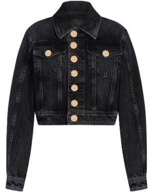 Dondup Long-Sleeved Denim Jacket - Black