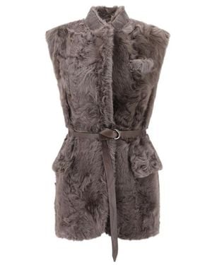 Brunello Cucinelli Fur Vest - Brown