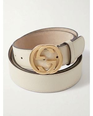 Gucci Logo Printed Belt - Natural