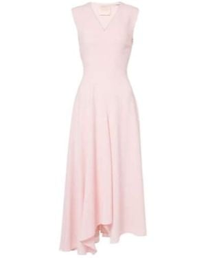 ROKSANDA Miral Asymmetric Satin Midi Dress - Pink