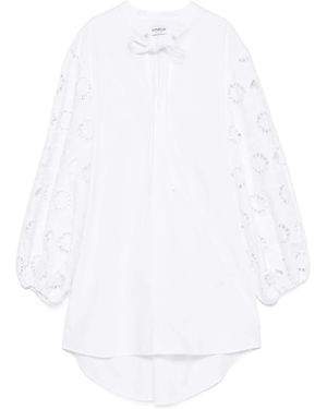 Dondup Broderie-Anglaise Mini Dress - White