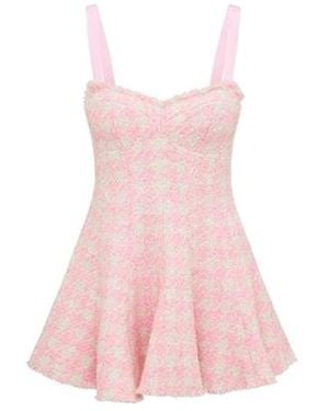 LoveShackFancy Plaid Dress - Pink