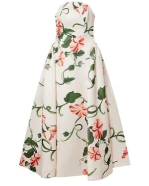Leo Floral Bustier Gown - White