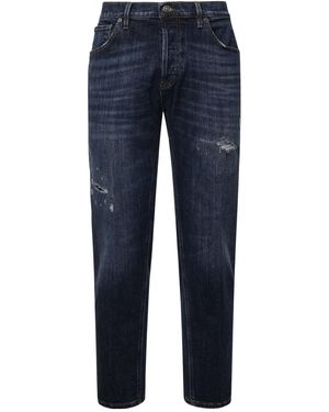 Dondup Distressed, Faded Denim Pants - Blue