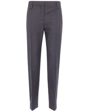 Versace Pleated Tailored Trousers - Blue
