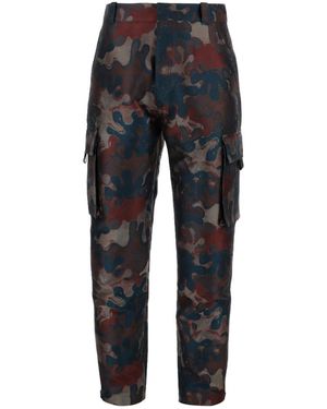Dior Printed Overalls Casual Pants - Black
