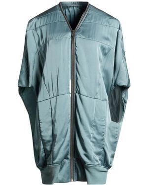 Rick Owens Short-Sleeved Satin Flight Jacket - Blue