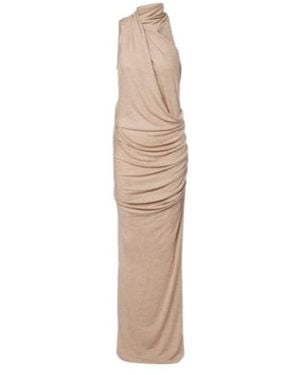 Entire studios Draped One-Shoulder Jersey Maxi Dress - Natural