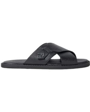 Fendi Squared Ff Slides - Blue