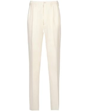 Maison Margiela Pleated Tapered Leg Trousers - White