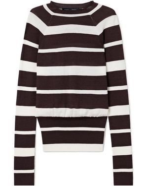 Proenza Schouler Gia Striped Knit Jumper - Black
