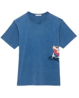 JW Anderson Jw Anderson Short-Sleeved Crewneck T-Shirt - Blue