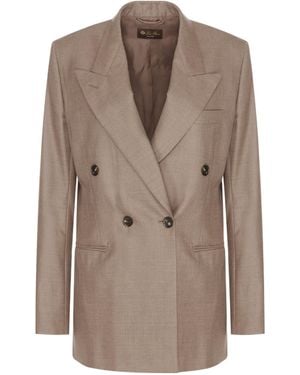 Loro Piana Long-Sleeved Suit Coat - Brown