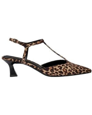 Stuart Weitzman Vinnie T-Strap Pump - Brown