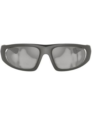 Prada Eyewear Linea Rossa Rectangle Frame Sunglasses - White