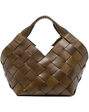 Dragon Diffusion Woven Design, Top Handle - Brown