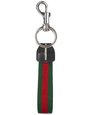 Gucci Web Keychain - White