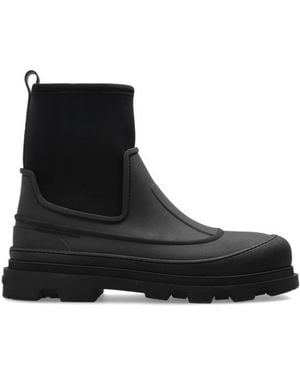 Moncler Round-Toe Short Boots - Black