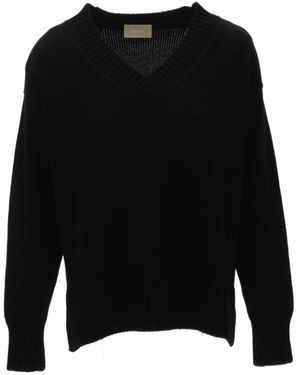 Drumohr V-Neck Merino Jumper - Black