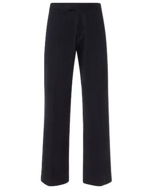 Tom Ford Cotton Drill Wide-Leg Pants - Blue