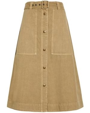 Moncler A-Line Utility Midi Skirt - Natural