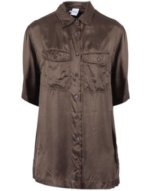 Aspesi Short Sleeved Shirt - Brown