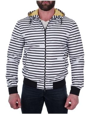 Armani Jeans Striped Casual Jacket - Blue