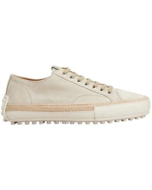 Tod's Sneakers En Cuir Velours - White
