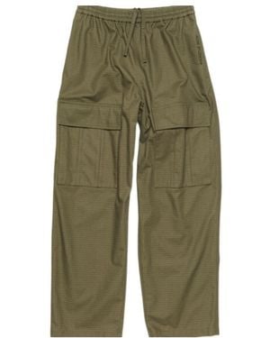 Acne Studios Logo Embroidered Straight Leg Trousers - Green