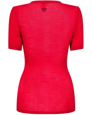 Versace Ribbed T-Shirt - Red