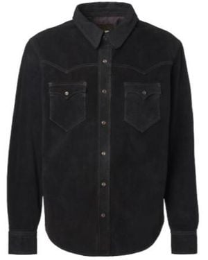 RRL Suede Western Shirt - Black