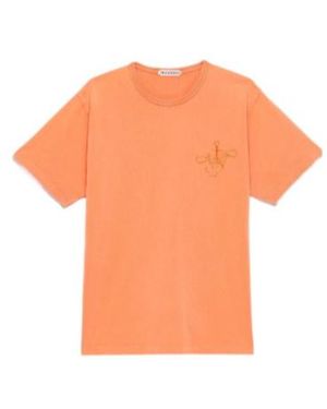 JW Anderson Jw Anderson Short-Sleeved Crewneck T-Shirt - Orange