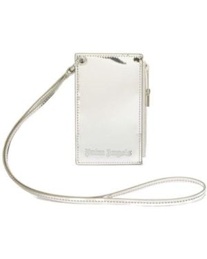 Palm Angels Logo Debossed Neck Strap Cardholder - White