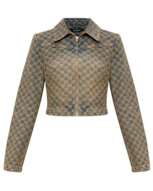 MISBHV Monogrammed Denim Jacket - Green