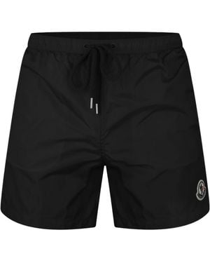 Moncler Logo Swim Trunks - Black