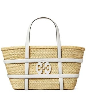 Tory Burch Ella Embossed Basket Bag - Metallic